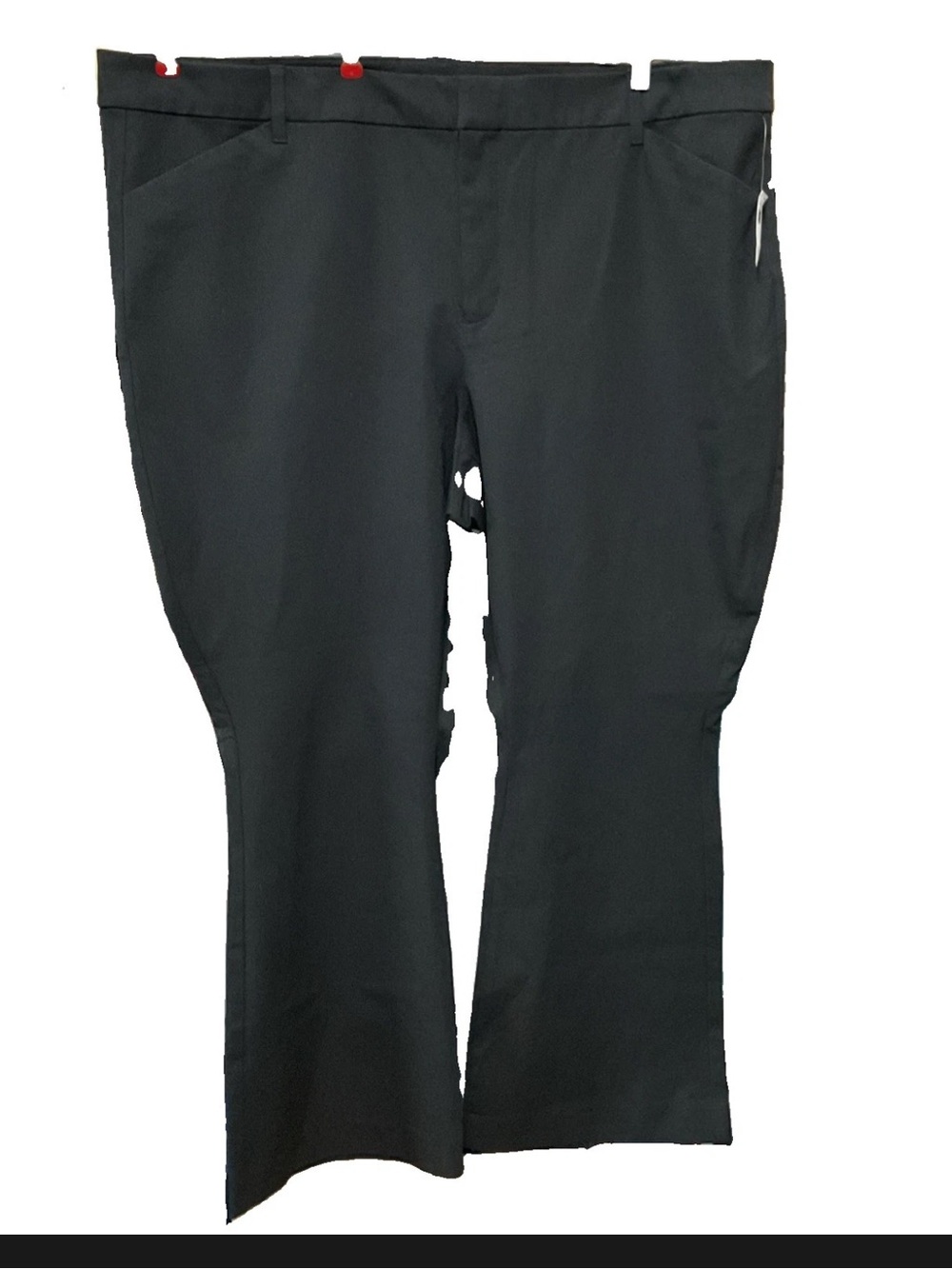 Old Navy Pixie Flare High Rise Black Flat Front Pants size 26 NWT